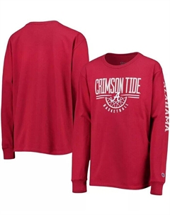 Баскетбольная футболка с длинными рукавами Big Boys and Girls Crimson Alabama Crimson Tide Basketball, красный Champion