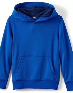 Легкая спортивная толстовка с капюшоном для девочек, синий Lands' end