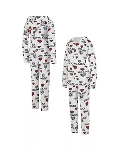 Женский кремовый костюм с капюшоном Chicago Bears Docket на молнии с надписью Union Concepts sport