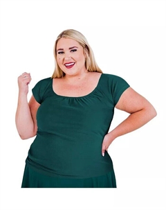 Укороченный топ для плавания больших размеров Zoey, зеленый Calypsa