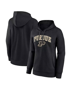 Женский пуловер с капюшоном Purdue Boilermakers Evergreen Campus черного цвета Fanatics