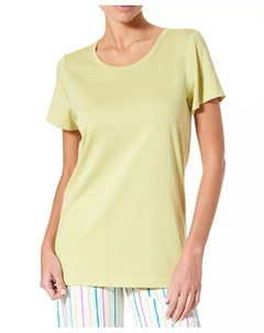 Женская пижамная кофта с коротким рукавом, желтый Hue