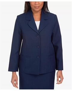 Классический приталенный пиджак Petite, синий Alfred dunner