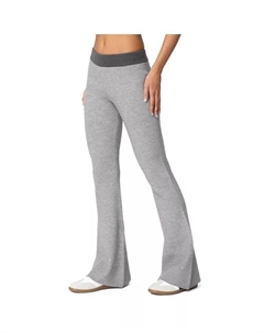 Женские расклешенные брюки Lei Contrast Knit, серый Edikted