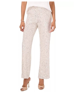 Женские расклешенные брюки с пайетками, серебряный Vince camuto