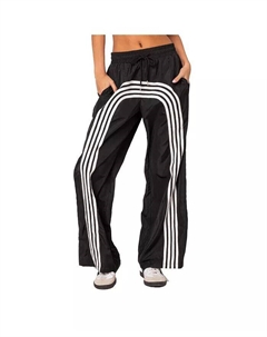 Женские широкие полосатые нейлоновые спортивные брюки, мультиколор Edikted