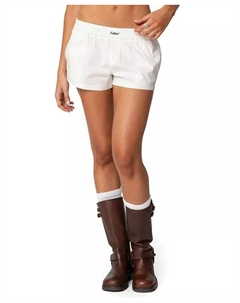 Женские шорты-боксеры с вышивкой, белый Edikted