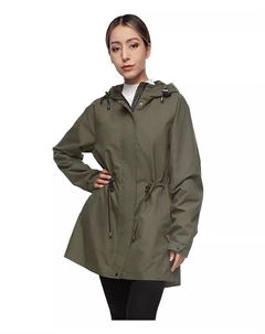 Женская водонепроницаемая куртка-анорак с капюшоном и дождевиком, зеленый Rokka&rolla