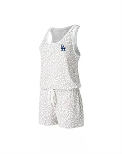 Женский кремовый вязаный комбинезон Los Angeles Dodgers Montana Hacci Concepts sport