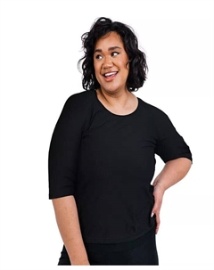 Женский топ для плавания свободного кроя больших размеров Margaux, черный Calypsa