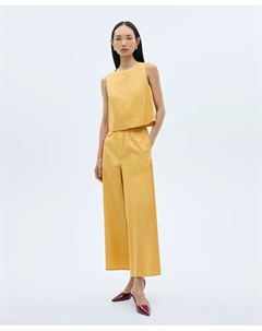 Женские хлопковые брюки-кюлоты, желтый Mango