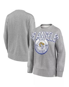 Женский серый пуловер с принтом Los Angeles Rams Jump Distribution Fanatics