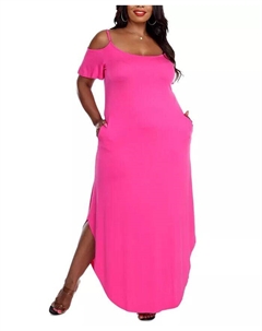 Платье макси размера плюс Lexi, розовый White mark