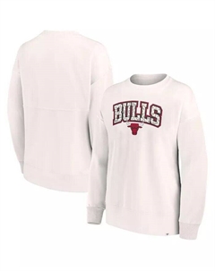 Женский белый пуловер с леопардовым принтом Chicago Bulls в тон Fanatics