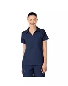 Женский топ W123 с воротником-стойкой, синий Wink