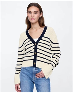 Женская полосатая куртка, кремовый Gap