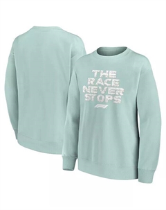 Женский зеленый флисовый пуловер с надписью Formula 1 Merchandise с цветочным принтом и толстовкой, зеленый Fanatics