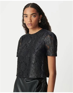 Женский топ с короткими рукавами, черный Ikks