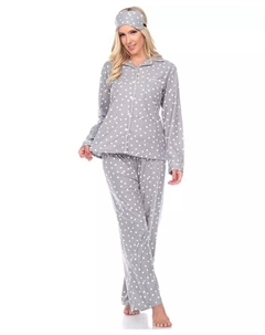 Женский пижамный комплект, 3 предмета, серый White mark