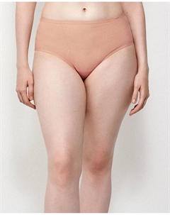 Трусики с высокой талией из ткани плюмети, натуральный Gisela