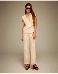 Топ-кроссовер со шнуровкой, бежевый Сфера