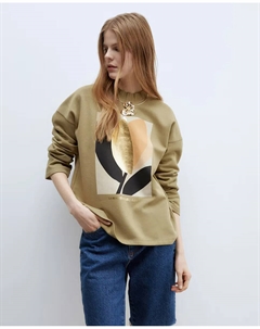 Толстовка в рубчик с деталями, темно-зеленый Сфера