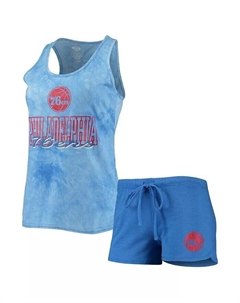 Женский комплект для сна с майкой и шортами Royal Philadelphia 76Ers Billboard Racerback, синий Concepts sport