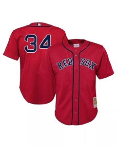 Майка для отбивания из сетки для малышей Дэвида Ортиса Red Boston Red Sox Cooperstown Collection Mitchell and ness
