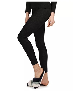 Женские бесшовные леггинсы из 100% хлопка с ажурной резинкой, черный Memoi