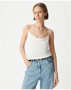 Женский топ на бретелях, белый Ikks