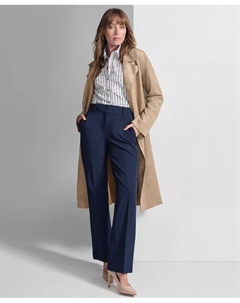 Пальто из искусственной замши, рубашка с объемным принтом и брюки Sutton, коричневый Tommy hilfiger