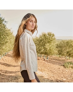 Женская клетчатая рубашка, бежевый Verhunt