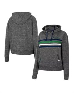 Женский темно-серый пуловер с капюшоном Notre Dame Fighting Irish Backstage в крапинку Colosseum