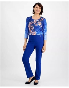 Прямые брюки Petite с заклепками, шорты Petite и Petite, синий Jm collection