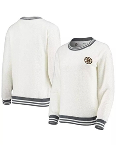 Женский пуловер из шерпы кремового и темно-серого цвета Boston Bruins Granite Sherpa, белый Concepts sport