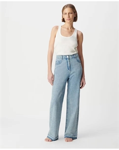 Женские джинсы прямого кроя с карманами, синий Ikks