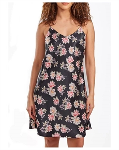 Женская сорочка Cyrus Ultra Soft Floral Satin Chemise с косым кроем, мультиколор Icollection