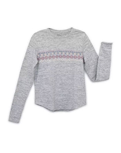 Женская уютная многослойная рубашка с длинным рукавом, серый Muk luks