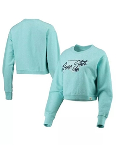 Голубой женский укороченный пуловер Penn State Nittany Lions с шнуровкой League collegiate wear