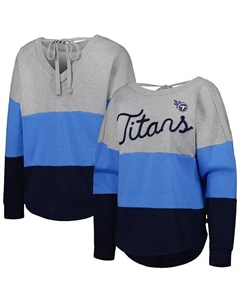 Женский пуловер с глубоким V-образным вырезом и глубоким v-образным вырезом Tennessee Titans Outfield серо-темно-синего цвета Touch