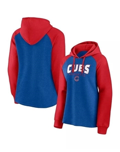 Женский пуловер с капюшоном Royal, красный Chicago Cubs Recharged реглан Fanatics