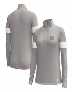 Женский серый топ Notre Dame Fighting Irish Gameday Challenger с застежкой-молнией на четверть Under armour