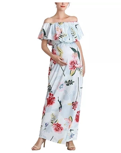 Платье макси для беременных Deya Nursing, мультиколор Kimi + kai