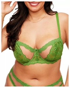 Комплект из бюстгальтера и трусиков Melrose размера плюс, зеленый Adore me