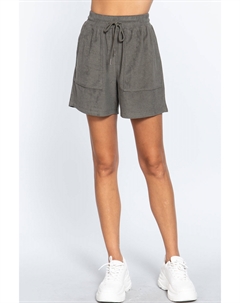 Махровые махровые шорты, оливковый Fashnzfab