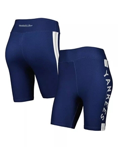 Женские темно-синие байкерские шорты New York Yankees Mitchell and ness