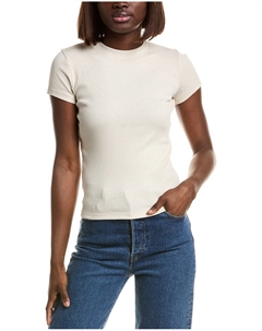 Теория крошечная футболка, коричневый Theory