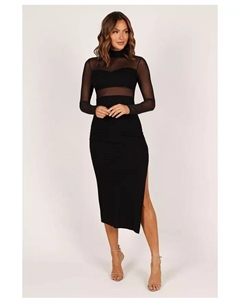 Женское платье-миди Farrow с длинными рукавами, черный Petal & pup