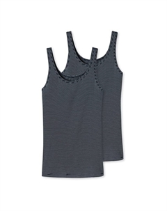 Майка (топы) 2-х парная модаловая основа, синий Schiesser