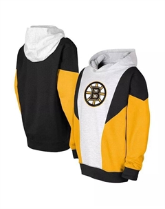 Толстовка с капюшоном из флиса Big Boys Ash, черная Boston Bruins Champion League Outerstuff